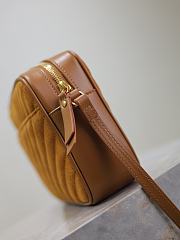 YSL Camera Lou Crossbody Bag Brown Suede 23x16x6cm - 6