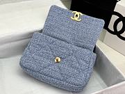 Chanel 19 Flap Bag Blue Tweed Gold 26cm - 6