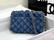 Chanel 19 Flap Bag Blue Denim Gold 26cm - 3