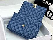 Chanel 19 Flap Bag Blue Denim Gold 30cm - 4