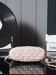 Chanel Clutch Strap Tweed Pink Bag 16x11x5.5cm - 4