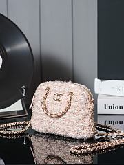 Chanel Clutch Strap Tweed Pink Bag 16x11x5.5cm - 3