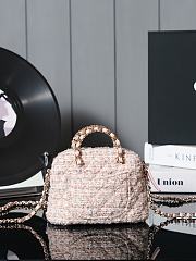 Chanel Clutch Strap Tweed Pink Bag 16x11x5.5cm - 2