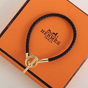 Hermes Black Gold Bracelet  - 1