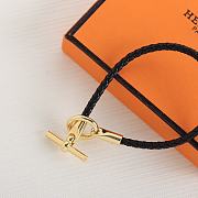 Hermes Black Gold Bracelet  - 3