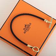 Hermes Black Gold Bracelet  - 2