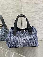 Dior Small Toujours Bag Blue Denim 23 x 14 x 12 cm - 5