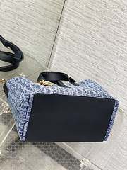 Dior Medium Toujours Bag Blue Denim 28.5 x 21.5 x 17 cm - 2