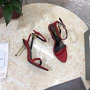 Tom Ford Padlock Red Leather Sandals Heels 10.5cm - 2