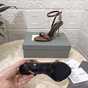 Tom Ford Padlock Brown Leather Sandals Heels 10.5cm - 5