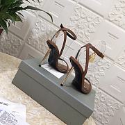 Tom Ford Padlock Brown Leather Sandals Heels 10.5cm - 4