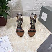 Tom Ford Padlock Brown Leather Sandals Heels 10.5cm - 3