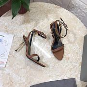 Tom Ford Padlock Brown Leather Sandals Heels 10.5cm - 2