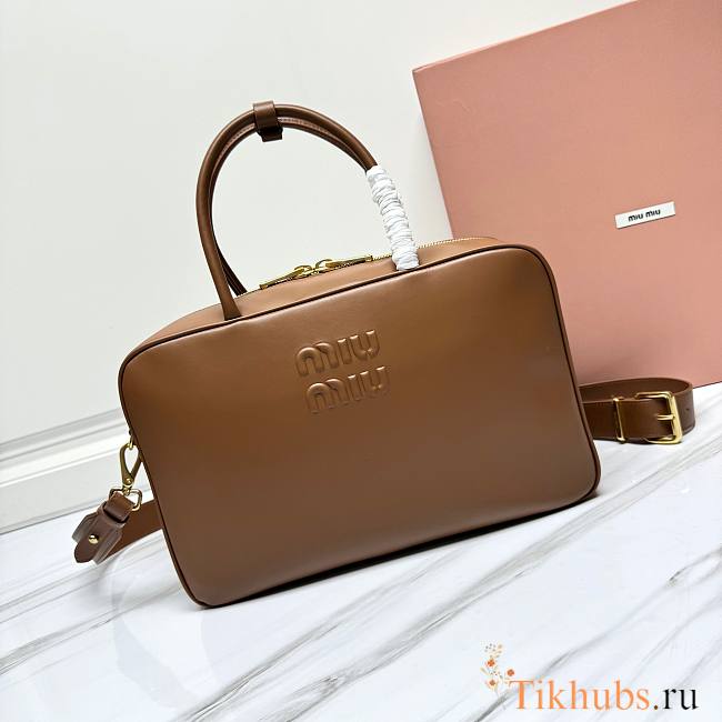 Miu Miu Top Handle Bag Brown 34x23x10cm - 1