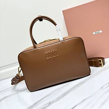 Miu Miu Top Handle Bag Brown 34x23x10cm