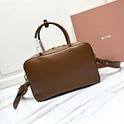 Miu Miu Top Handle Bag Brown 34x23x10cm - 4