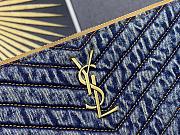 YSL Monogram Tablet Pouch Denim 30x21.5x2cm - 4