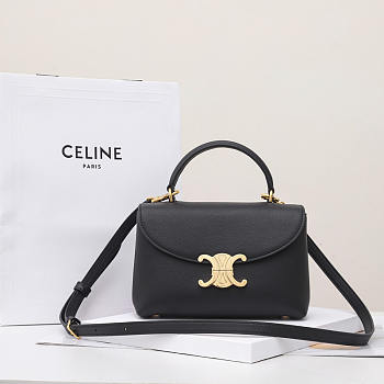 Celine Teen Nino Bag Calfskin Black 20.5x13x8cm