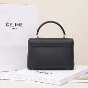 Celine Teen Nino Bag Calfskin Black 20.5x13x8cm - 4