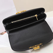 Celine Teen Nino Bag Calfskin Black 20.5x13x8cm - 3