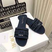 Dior Dway Navy Blue Slides - 3