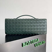 Bottega Veneta Long Clutch Andiamo With Handle Dark Green 31x13x3cm - 6