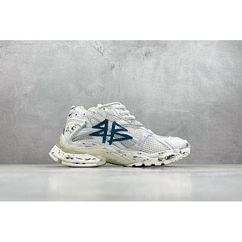 Balenciaga Runner Graffiti Sneaker White Blue Mesh Nylon