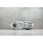 Balenciaga Runner Graffiti Sneaker White Blue Mesh Nylon - 4