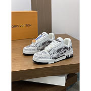 Louis Vuitton LV Trainer Sneaker White Black - 1