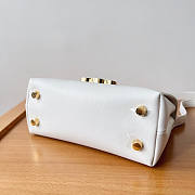 Celine Teen Nino Bag Calfskin White 20.5x13x8cm - 4