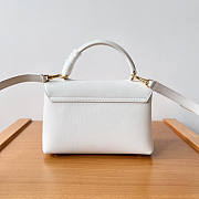 Celine Teen Nino Bag Calfskin White 20.5x13x8cm - 5