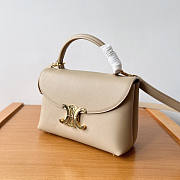 Celine Teen Nino Bag Calfskin Beige 20.5x13x8cm - 4