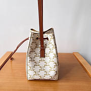 Celine Micro Sailor Triomphe White Bag 13x18x11cm - 5