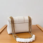 Celine Teen Victoire Bag Calfskin White 23.5x14x8cm - 5