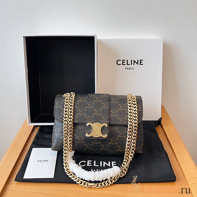 Celine Teen Victoire Bag Tiomphe Canvas 23.5x14x8cm - 1