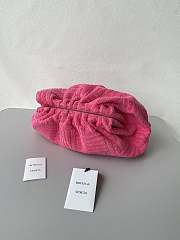 Bottega Veneta Pouch Pochette Pink Sponge Fabric 38x20x8.5cm - 5