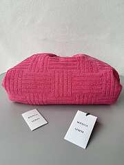 Bottega Veneta Pouch Pochette Pink Sponge Fabric 38x20x8.5cm - 3