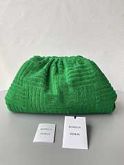 Bottega Veneta Pouch Pochette Green Sponge Fabric 38x20x8.5cm - 1