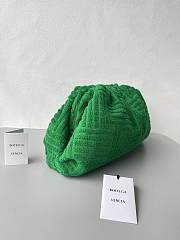 Bottega Veneta Pouch Pochette Green Sponge Fabric 38x20x8.5cm - 4