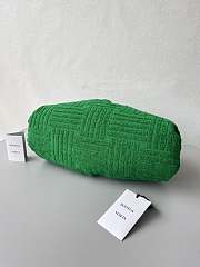 Bottega Veneta Pouch Pochette Green Sponge Fabric 38x20x8.5cm - 3