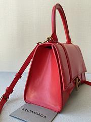 Balenciaga Hourglass Bag Red Leather 23x10x24cm - 4