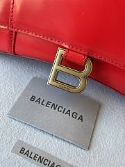 Balenciaga Hourglass Bag Red Leather 23x10x24cm - 2