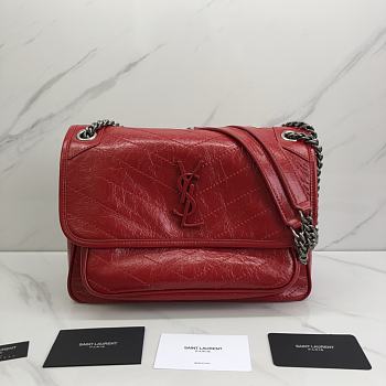 YSL Niki Shoulder Bag Red 28 x 20 x 8.5 cm