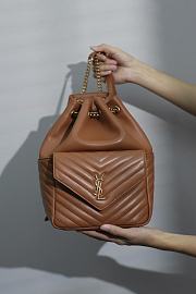 YSL Joe Bucket Brown In Lambskin 22x29x15cm - 1