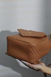 YSL Joe Bucket Brown In Lambskin 22x29x15cm - 2