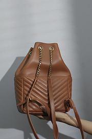 YSL Joe Bucket Brown In Lambskin 22x29x15cm - 5