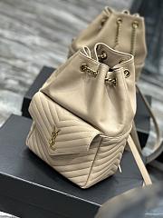 YSL Joe Bucket Bag Beige Lambskin 22x29x15cm - 5