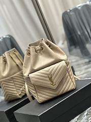 YSL Joe Bucket Bag Beige Lambskin 22x29x15cm - 3