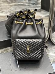 YSL Joe Bucket Bag Black Lambskin 22x29x15cm - 4