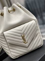 YSL Joe Bucket Bag White Lambskin 22x29x15cm - 5